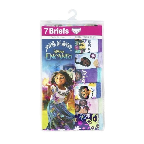 Disney ENCANTO Girls Size 4 Briefs 7 pack NEW - Picture 1 of 4